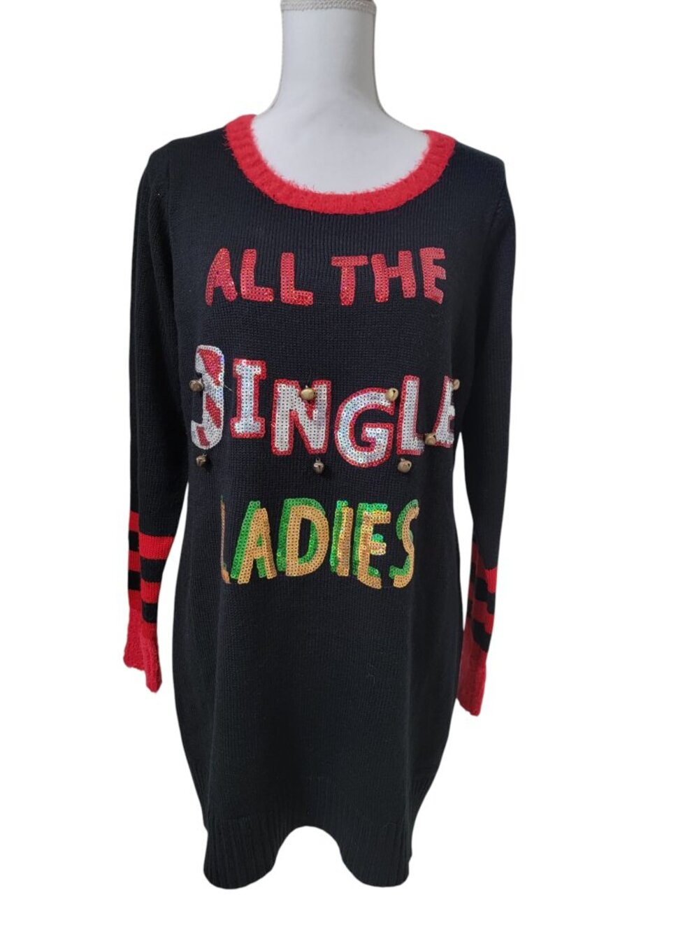 United States Sweaters Size L "All The Jingle Ladies" Holiday Sweater Dress